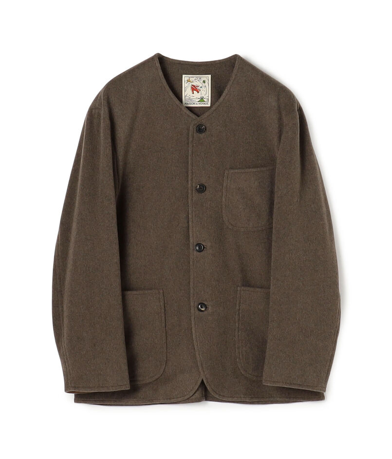 カシミヤモッサ カラーレスジャケット