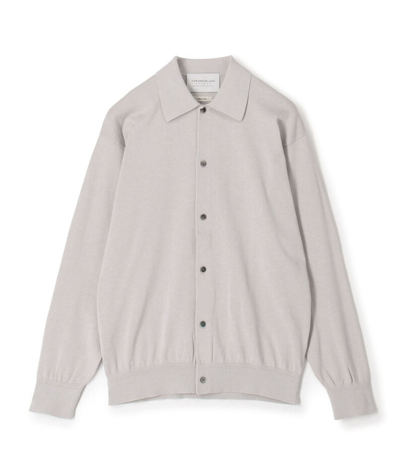 TOMORROWLAND tricot ギザコットン ポロカラーカーディガン