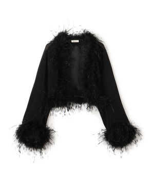 クレープ デシン ファーボレロ