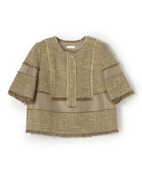 ■ブロッキングツイード ハーフスリーブプルオーバー