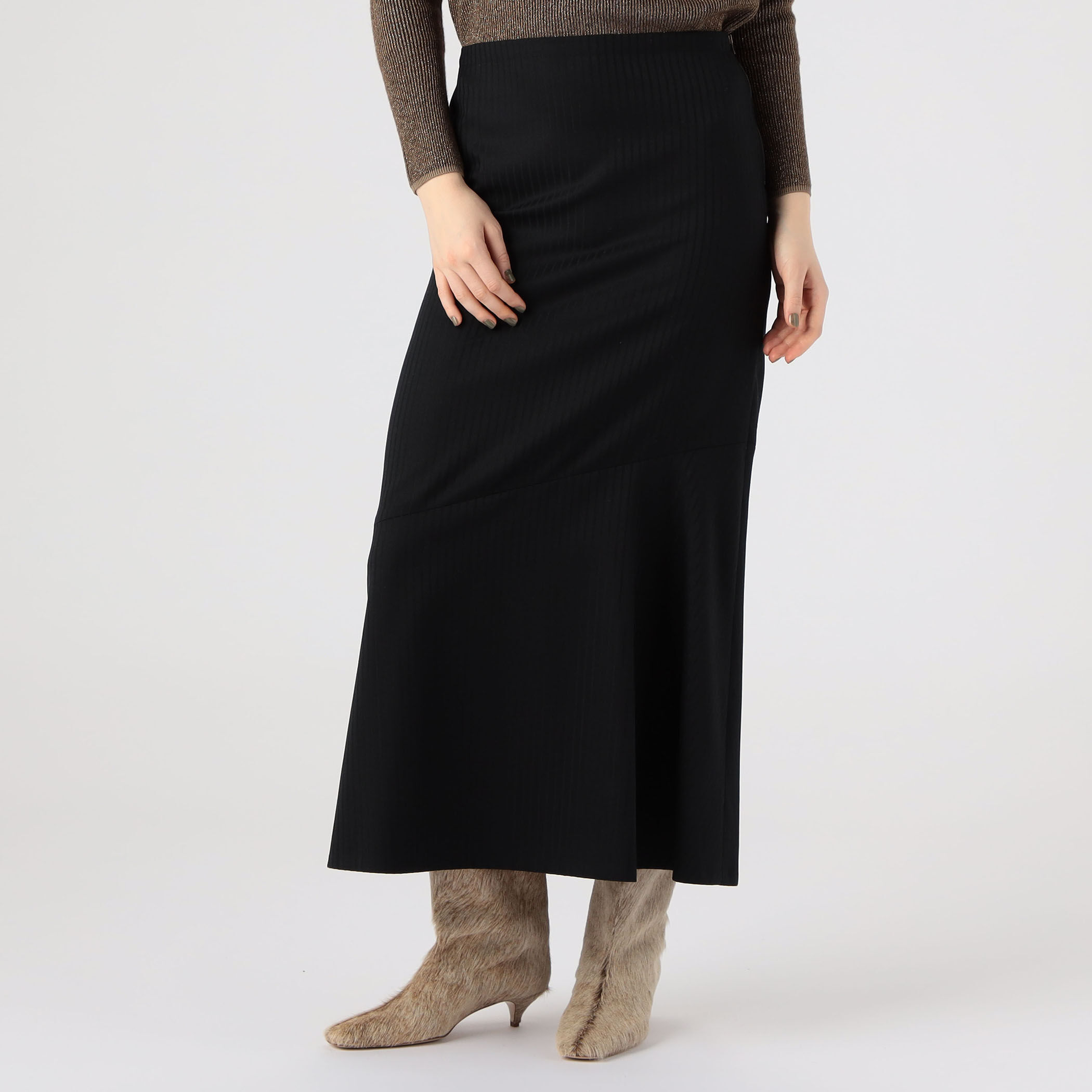 【MUCENT♥] バーデンサイドスリットロングスカート バーデンサイドロングスカート (2Color) - MUCENT | 60