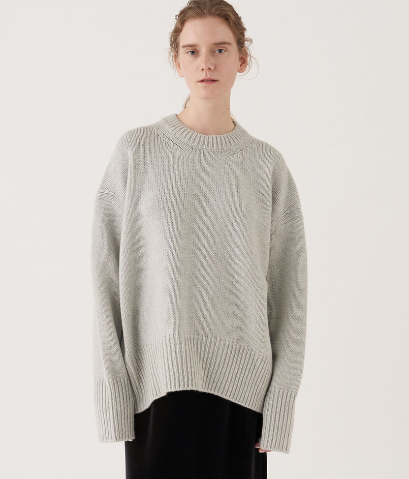 GALERIE VIE ファインウール クルーネック プルオーバー 