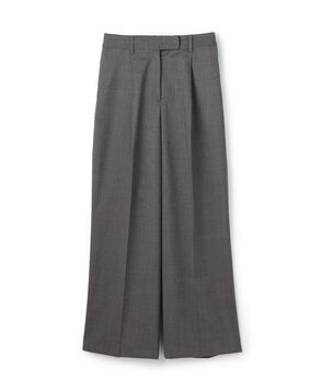 ラメグレー タックワイドパンツ