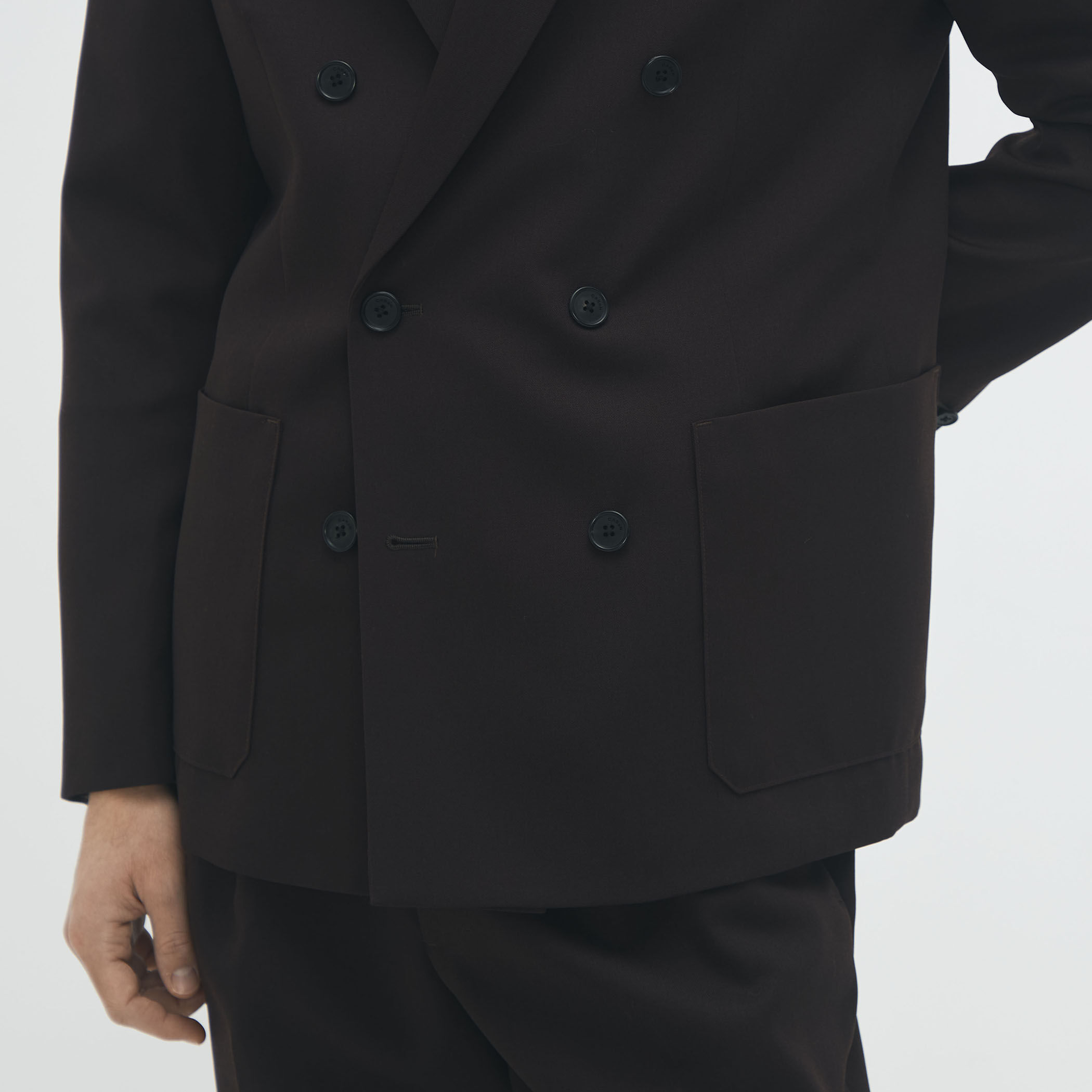 CABaN ライトウールギャバジン ダブルブレストジャケット