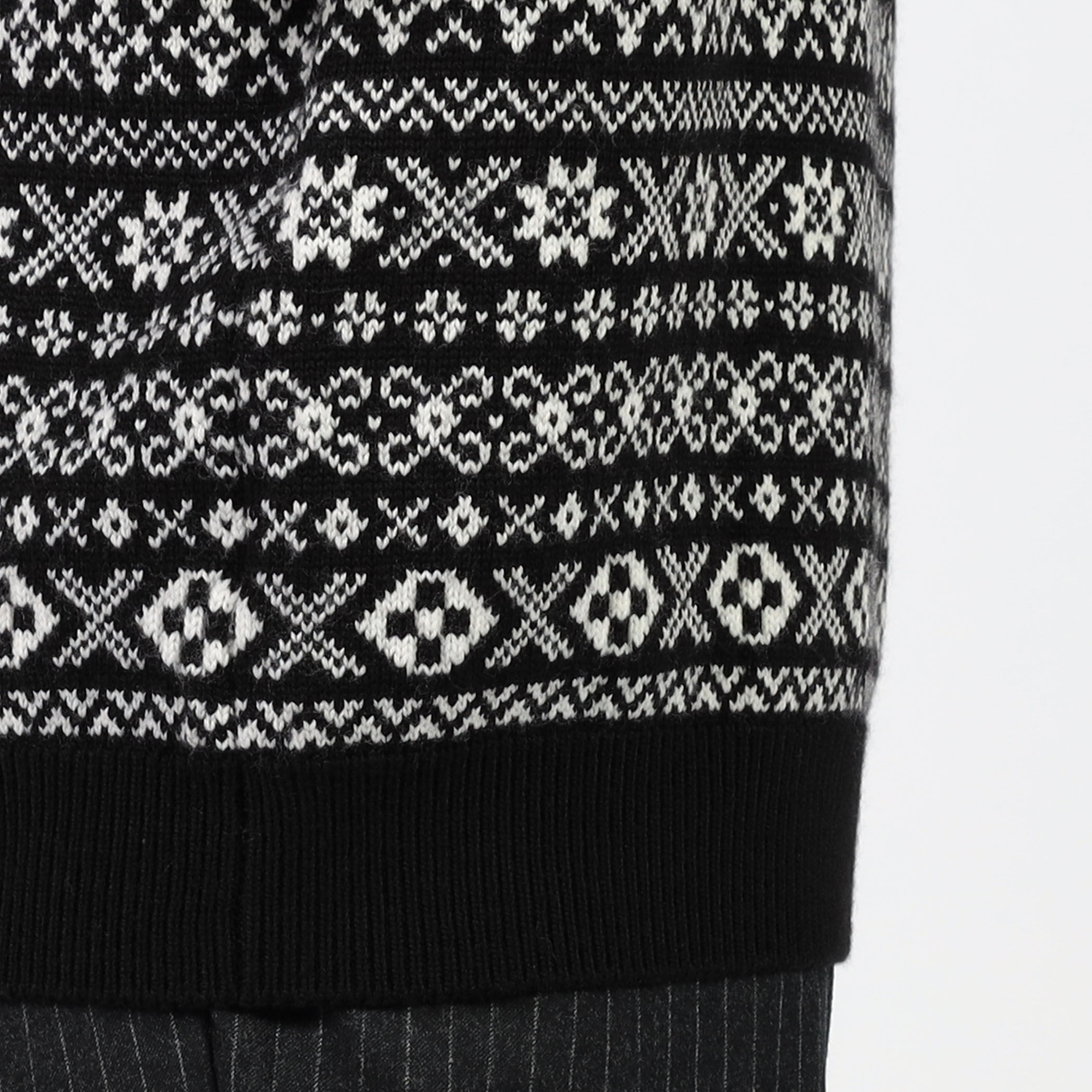 ウールカシミヤ フェアアイル クルーネックプルオーバー ニットベスト