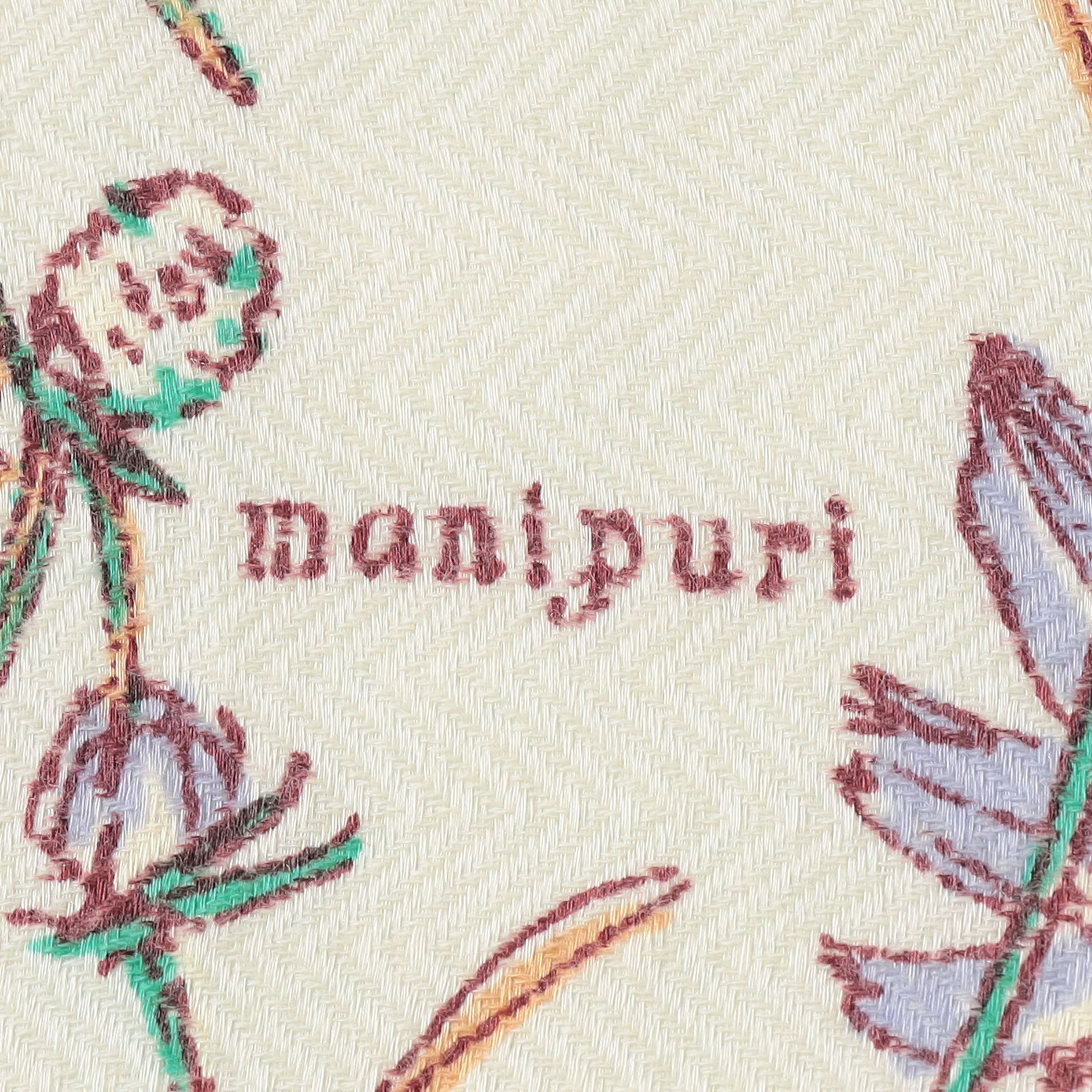 別注】manipuri BLOOM GARDEN ウールシルク スカーフ