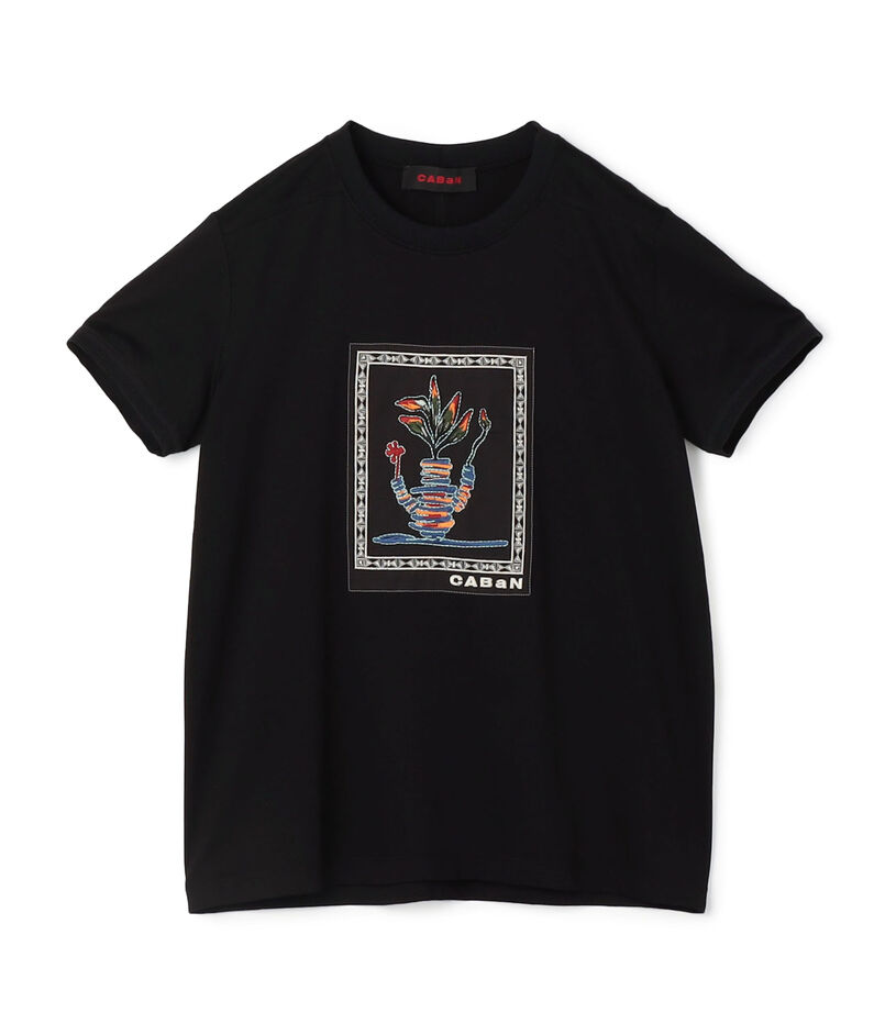 CABaN スビンコットン アフリカンエンブロイダリーＴシャツ