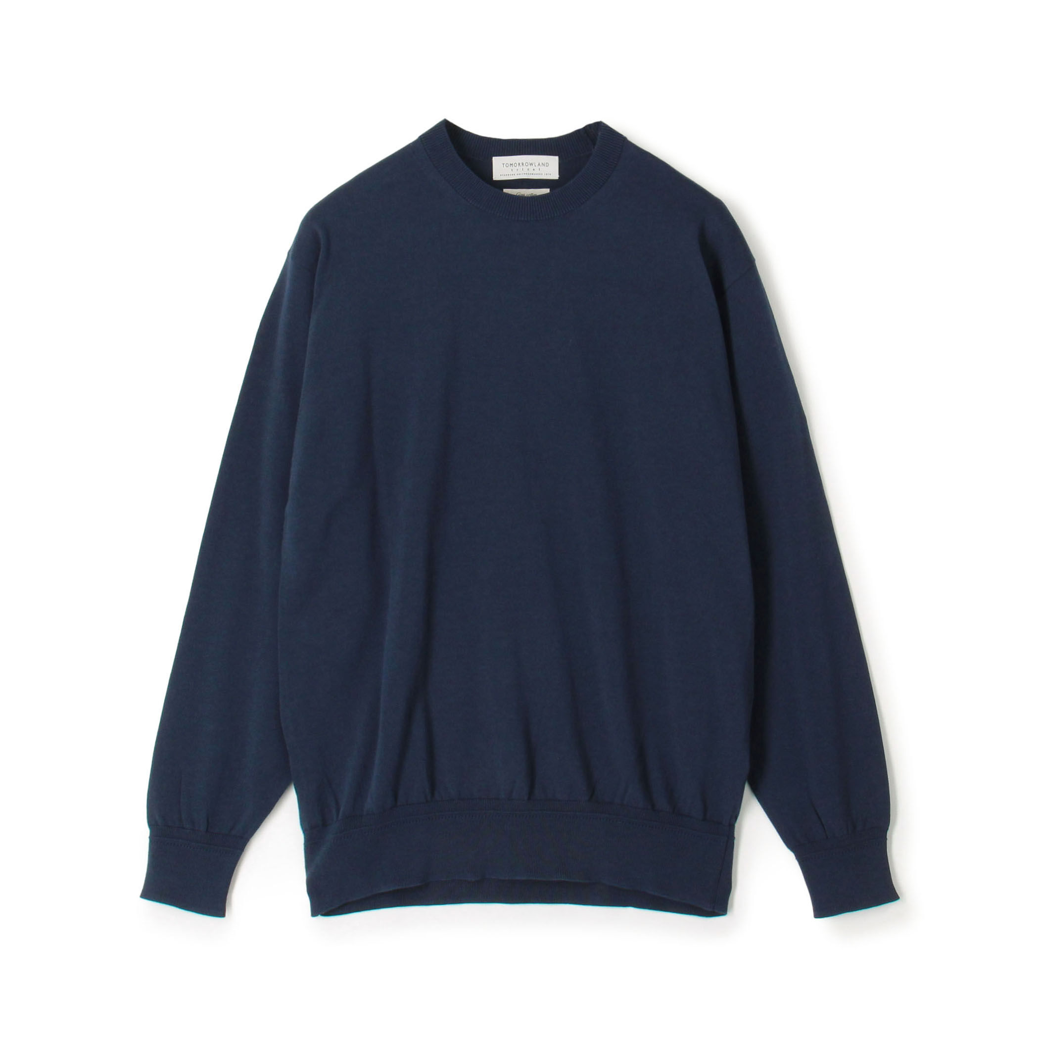 TOMORROWLAND tricot ギザコットン クルーネックプルオーバーニット