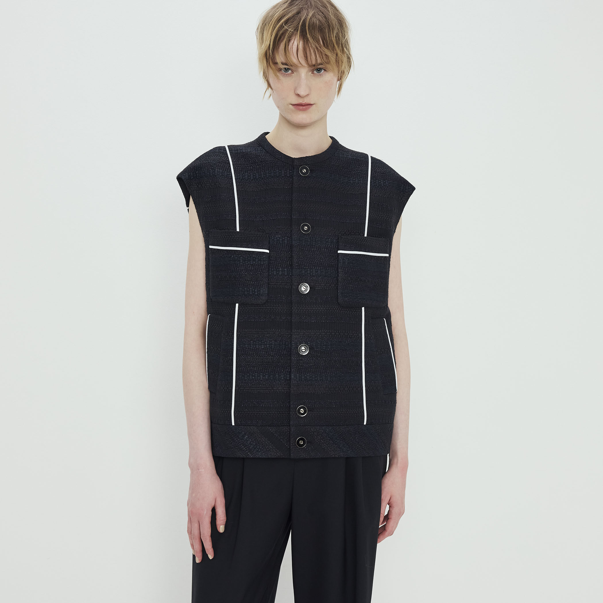 ブラックツイード オーバーサイズジレ｜トゥモローランド 公式通販