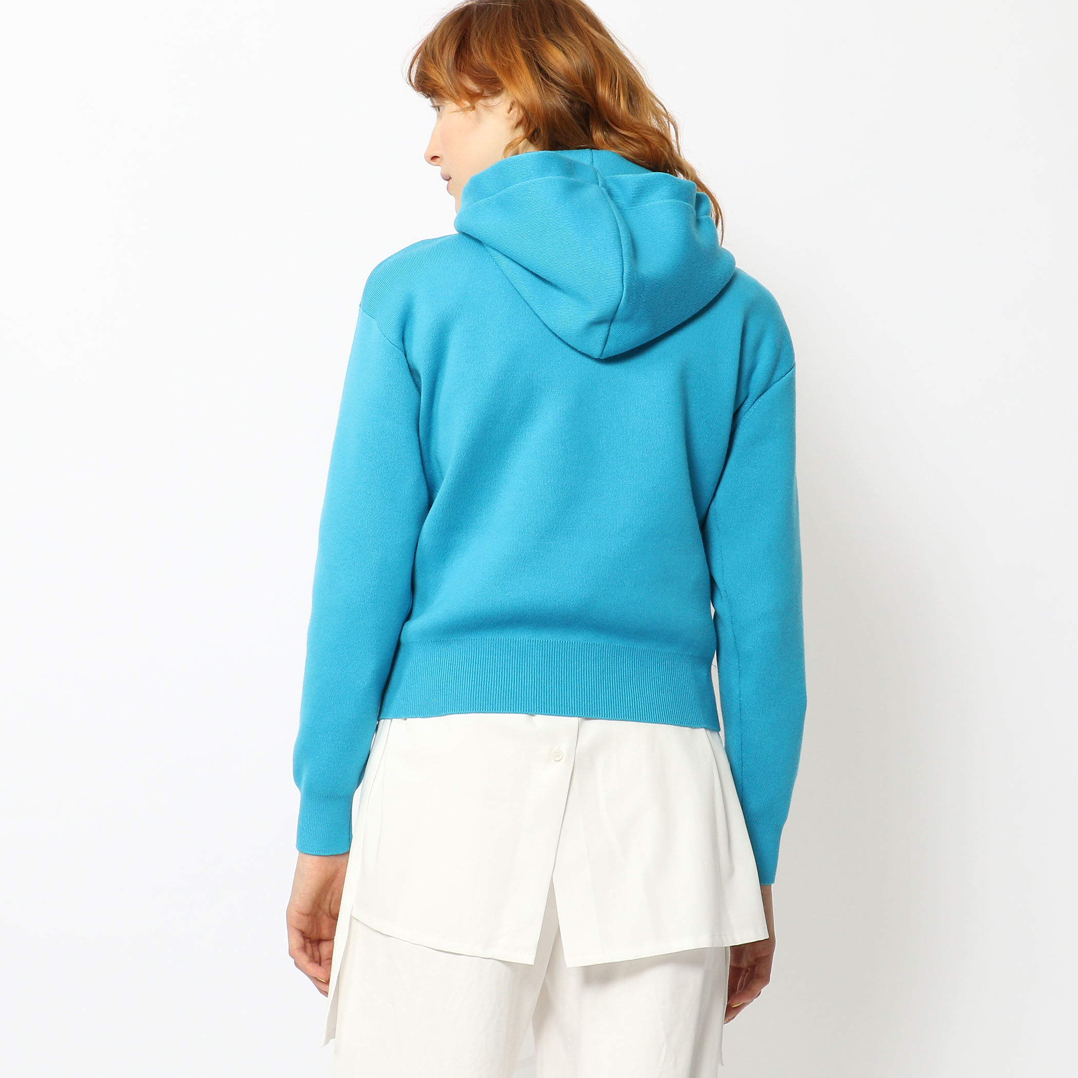 コットンカシミヤ　フード　プルオーバー セール】 コットンカシミヤパイル フーデッドプルオーバー