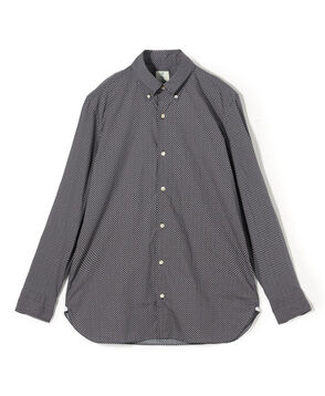 【別注】LUIGI BORRELLI GABLE コットンプリント ボタンダウンシャツ