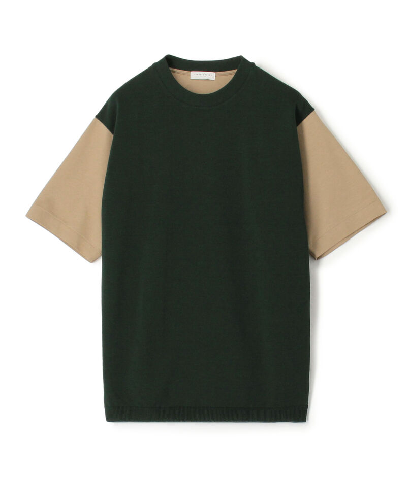 コットン ニットコンビTシャツ