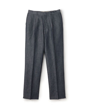 ウールリネン 1プリーツスラックス DORMEUIL