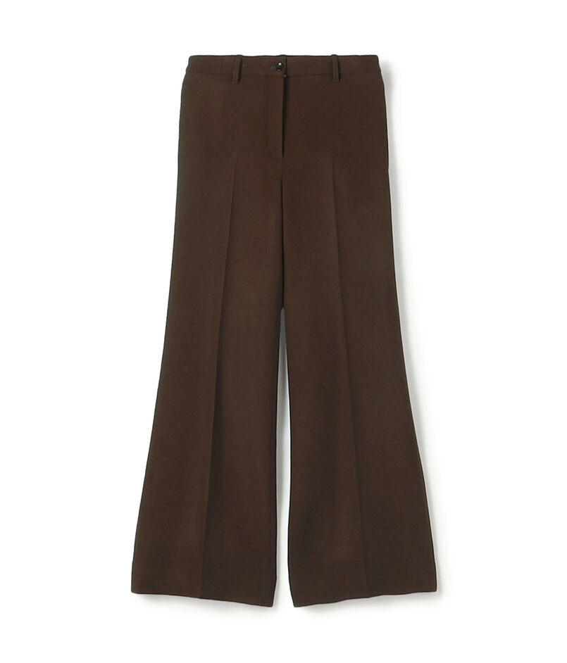 ナチュラルストレッチウール セミフレアパンツ