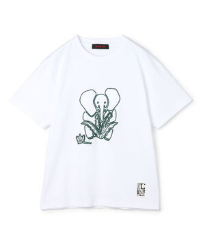 ドライスビンコットン ELEPHANTエンブロイダリー Tシャツ