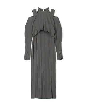 Mame Kurogouchi Random Ribbed Organic Cotton 2way Dress