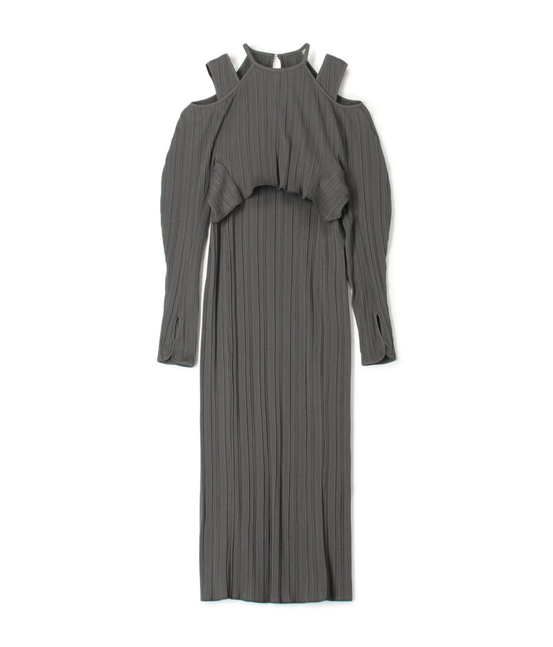 Mame Kurogouchi Random Ribbed Organic Cotton 2way Dress