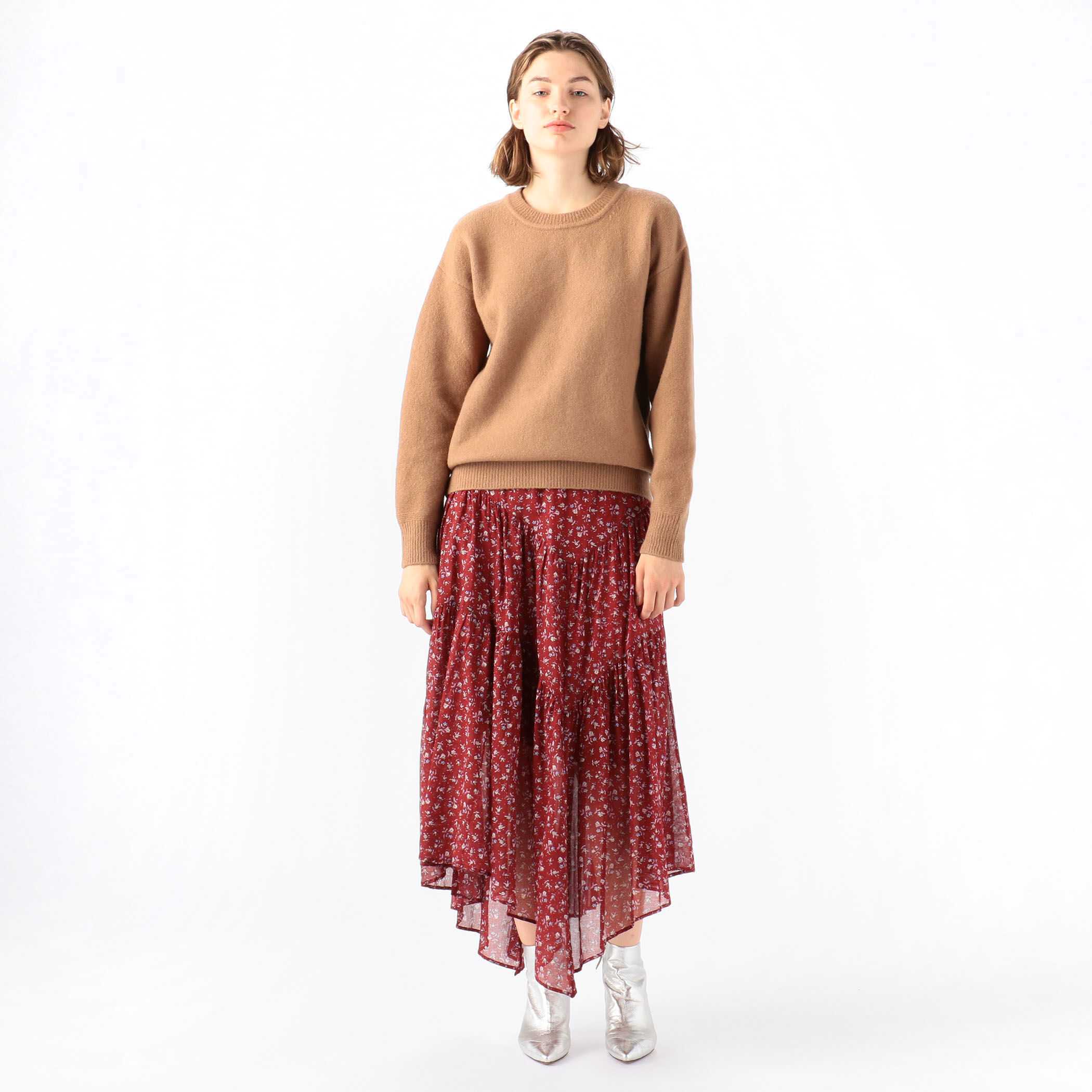 ISABEL MARANT ETOILE PABNA コットン フラワープリントアシンメ