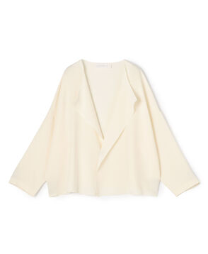 ■トリアセテートポリエステルダブルクロス カラーレスワイドジャケット