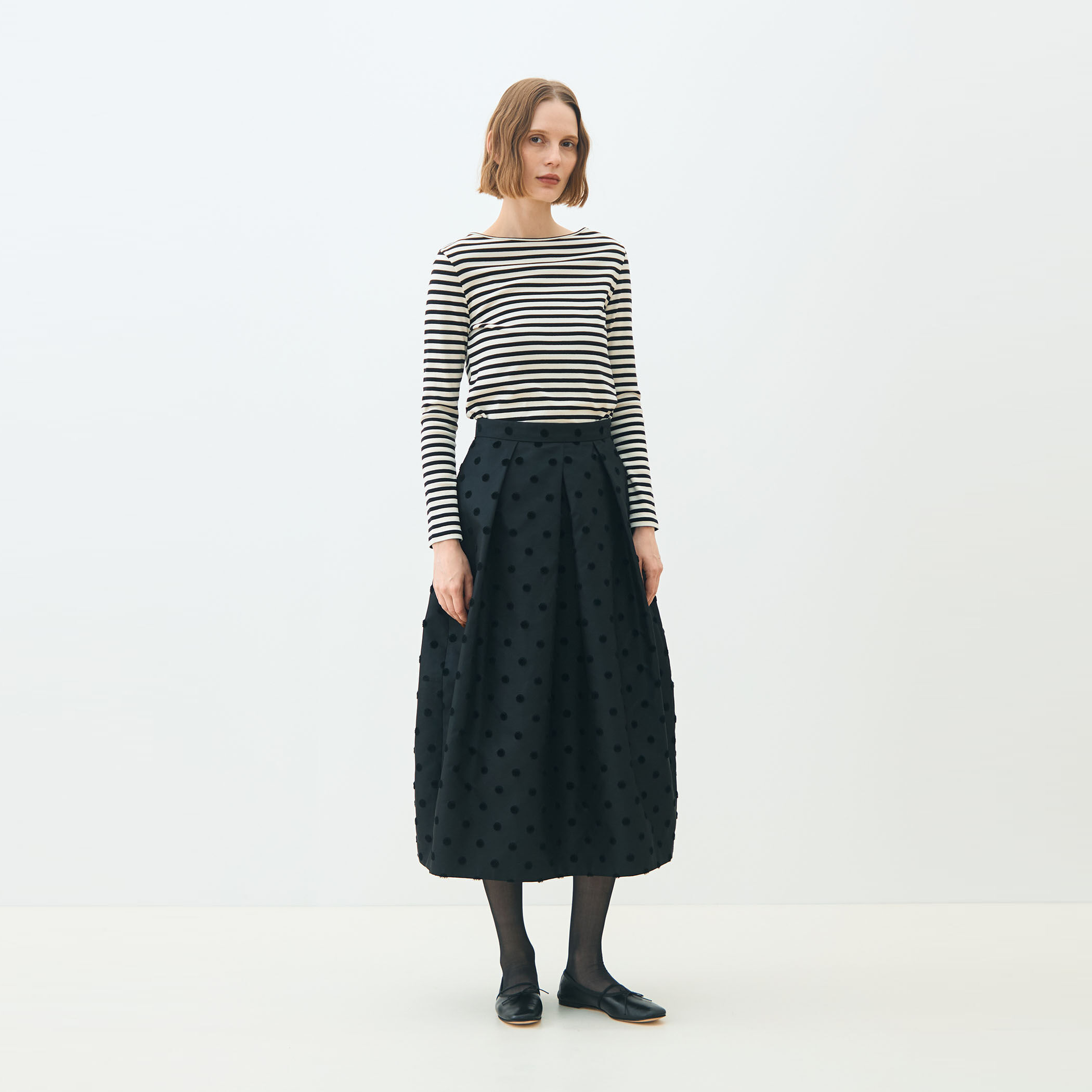 モールポルカドット コクーンスカート｜トゥモローランド 公式通販