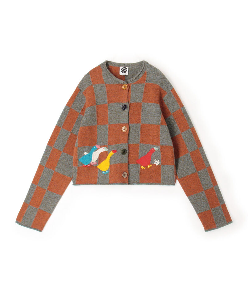 YANYAN CHECK CARDIGAN チェックカーディガン