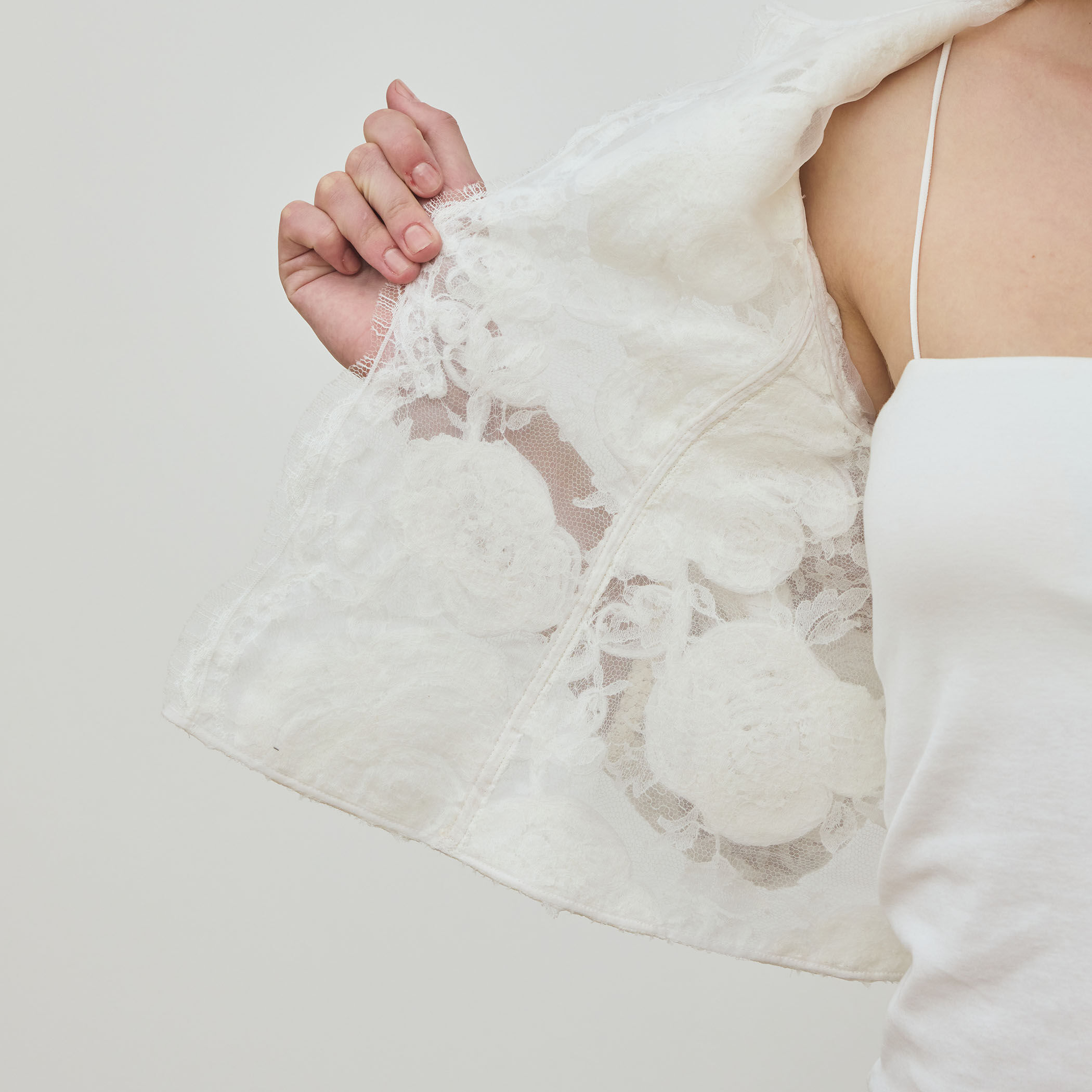 そ*a様 2025SS H BEAUTY&YOUTH リバーレースクロップドジャ H BEAUTY&YOUTH UNITED ARROWS（エイチビューティーアンドユース