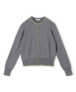 プレーンウール クルーネックカーディガン