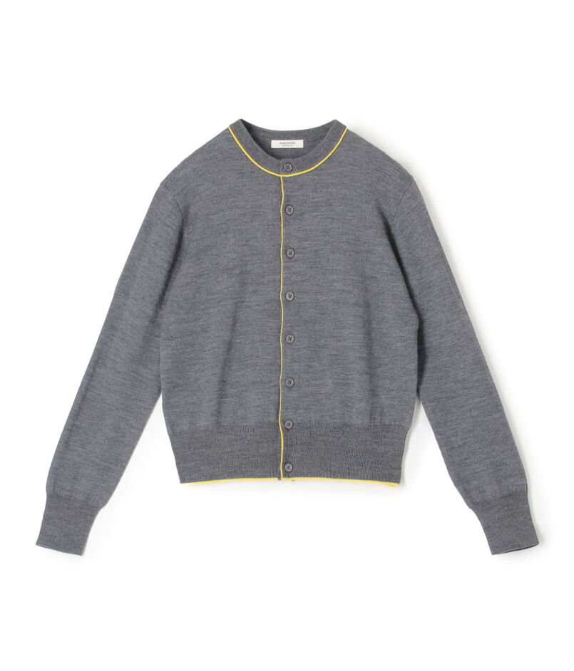 プレーンウール クルーネックカーディガン