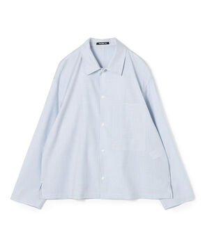 プリムウール ドロップショルダーシャツ