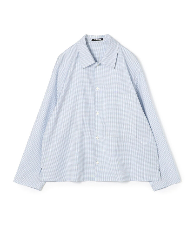 プリムウール ドロップショルダーシャツ