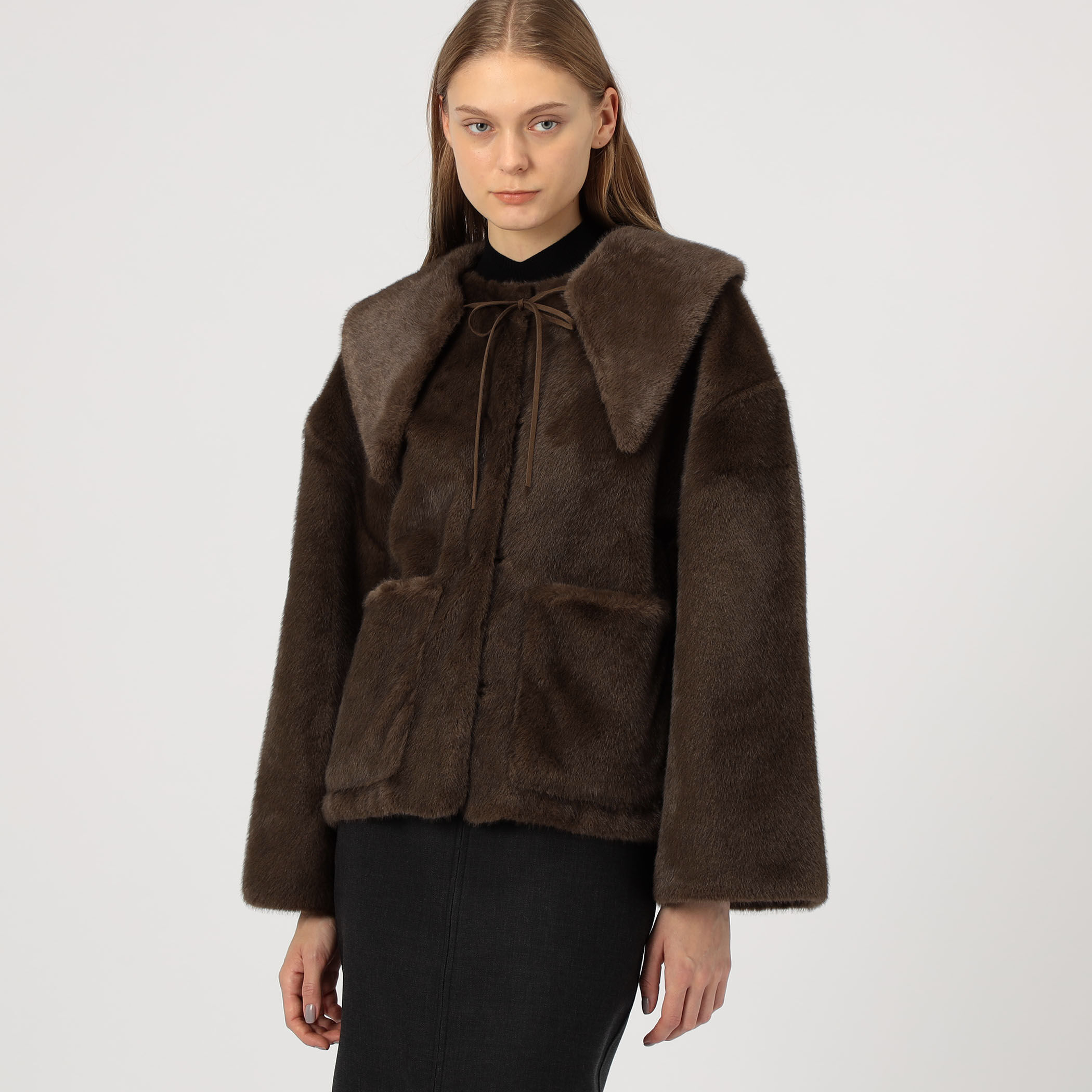 BY MALENE BIRGER 新品アウター、ロングコートジャケット BY MALENE BIRGER JACQUIE フェイクファージャケット