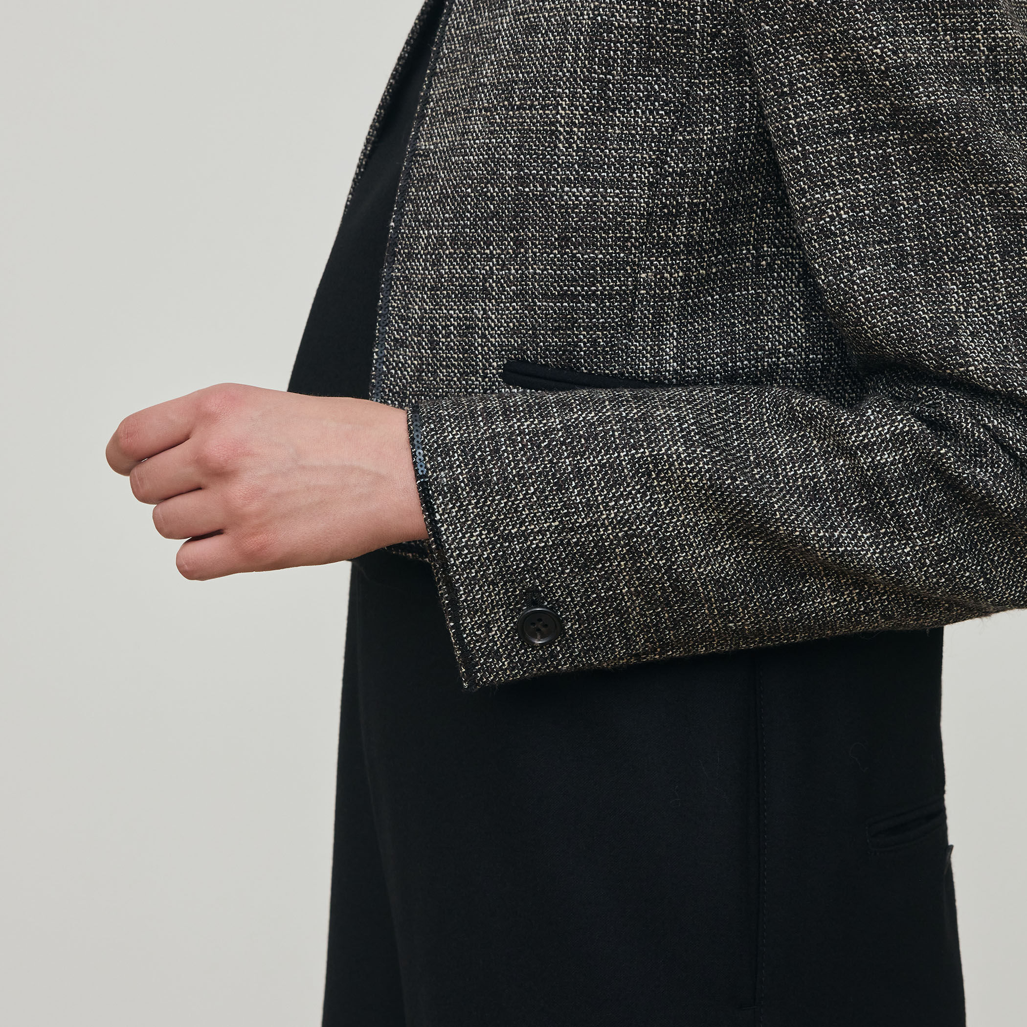 ウールリネンツイード クロップドジャケット|トゥモローランド 公式通販 ウールリネンツイード クロップドジャケット|トゥモローランド 公式通販