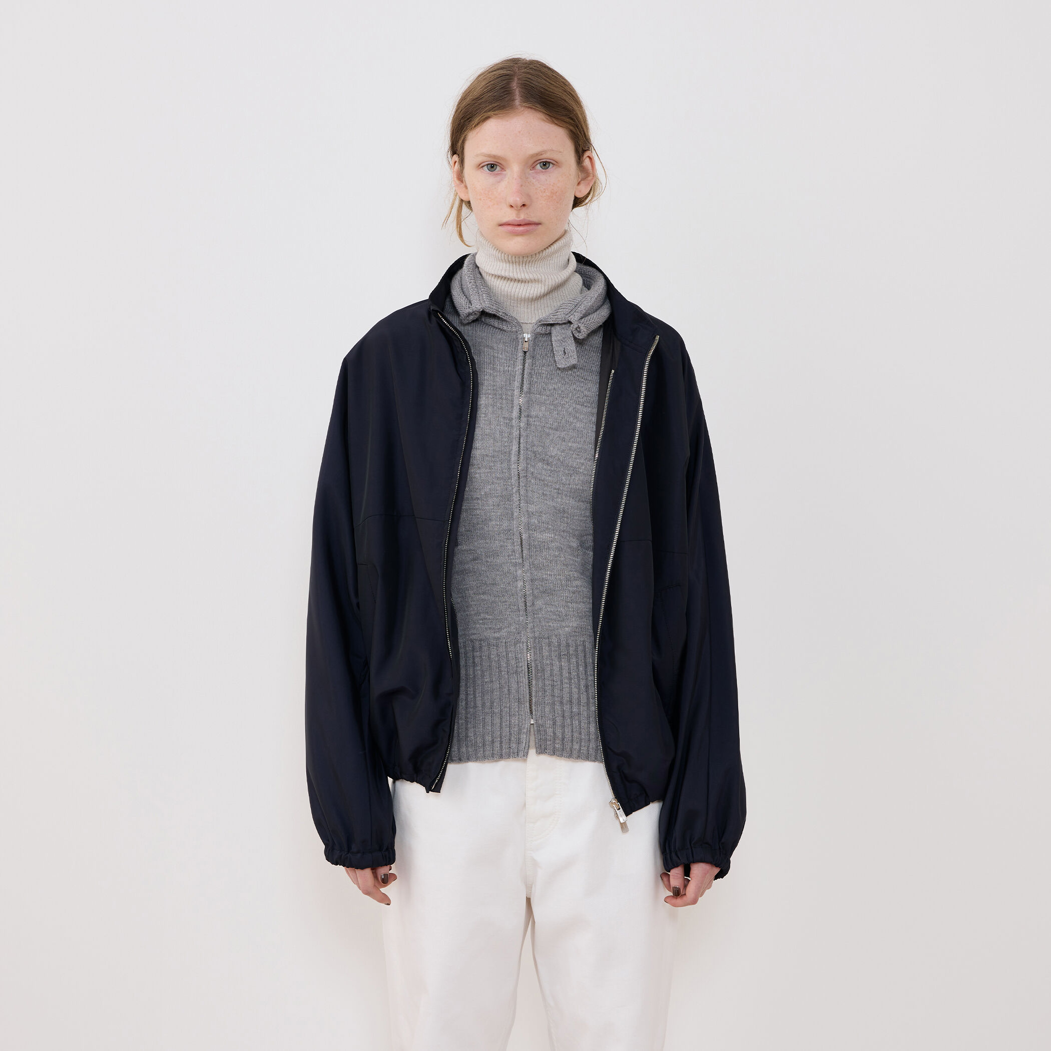 ナイロンジャケット MAZDASPEED ダブルジップ、ドローコード有り 古着 ouny24081463.jpg