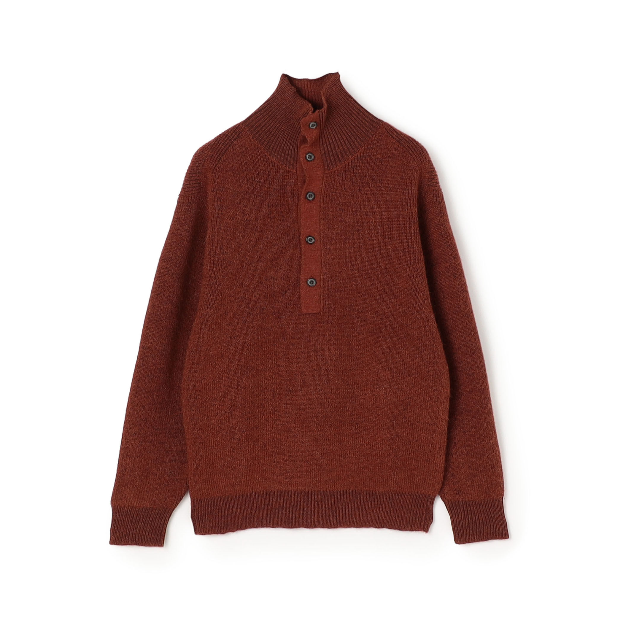 Deuxieme Classe Marron tricot アルパカ ニット WEB先行予約】TOMORROWLAND tricot アルパカ 片畦 スタンドネックポロ