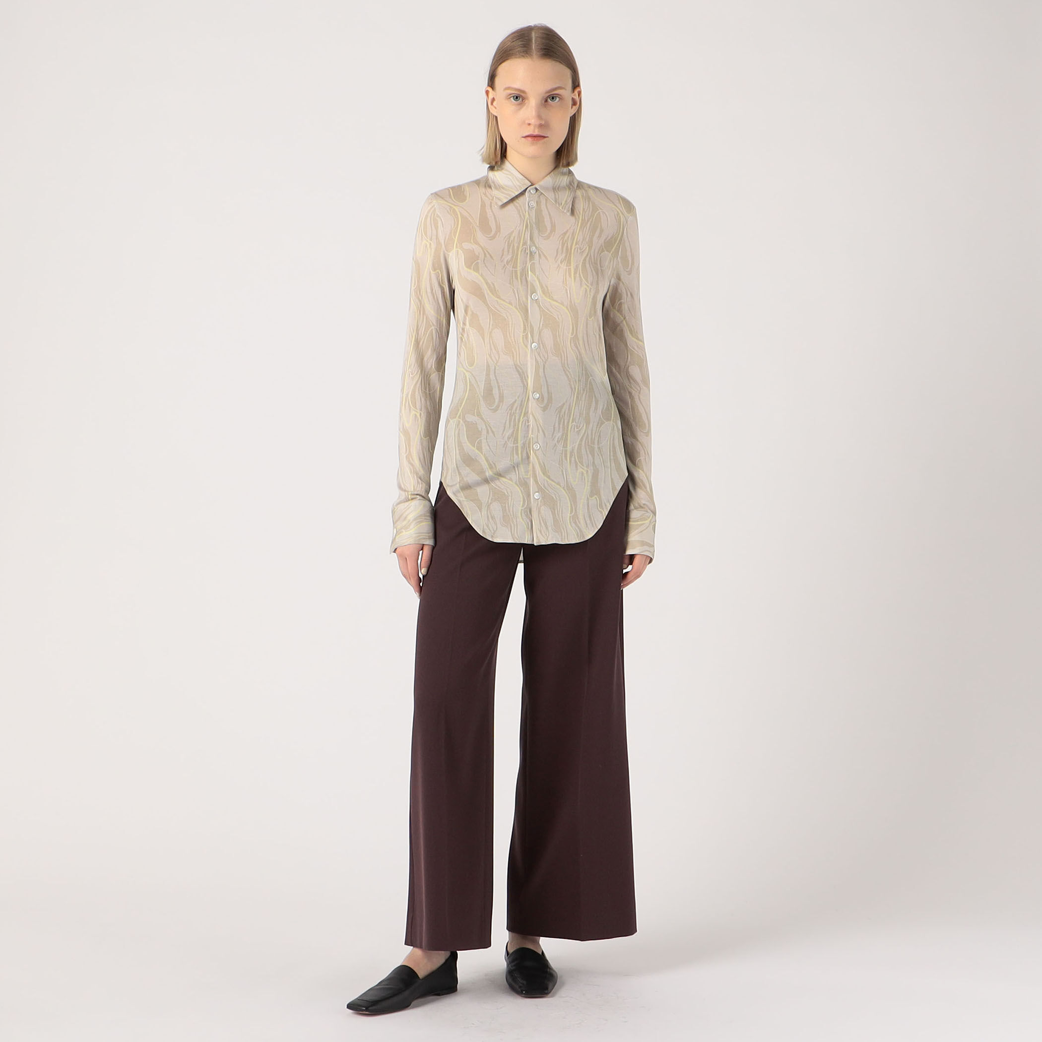 KANAKO SAKAI PRINTED SILK JERSEY SHIRT KANAKO SAKAI PRINTED SILK JERSEY SHIRT