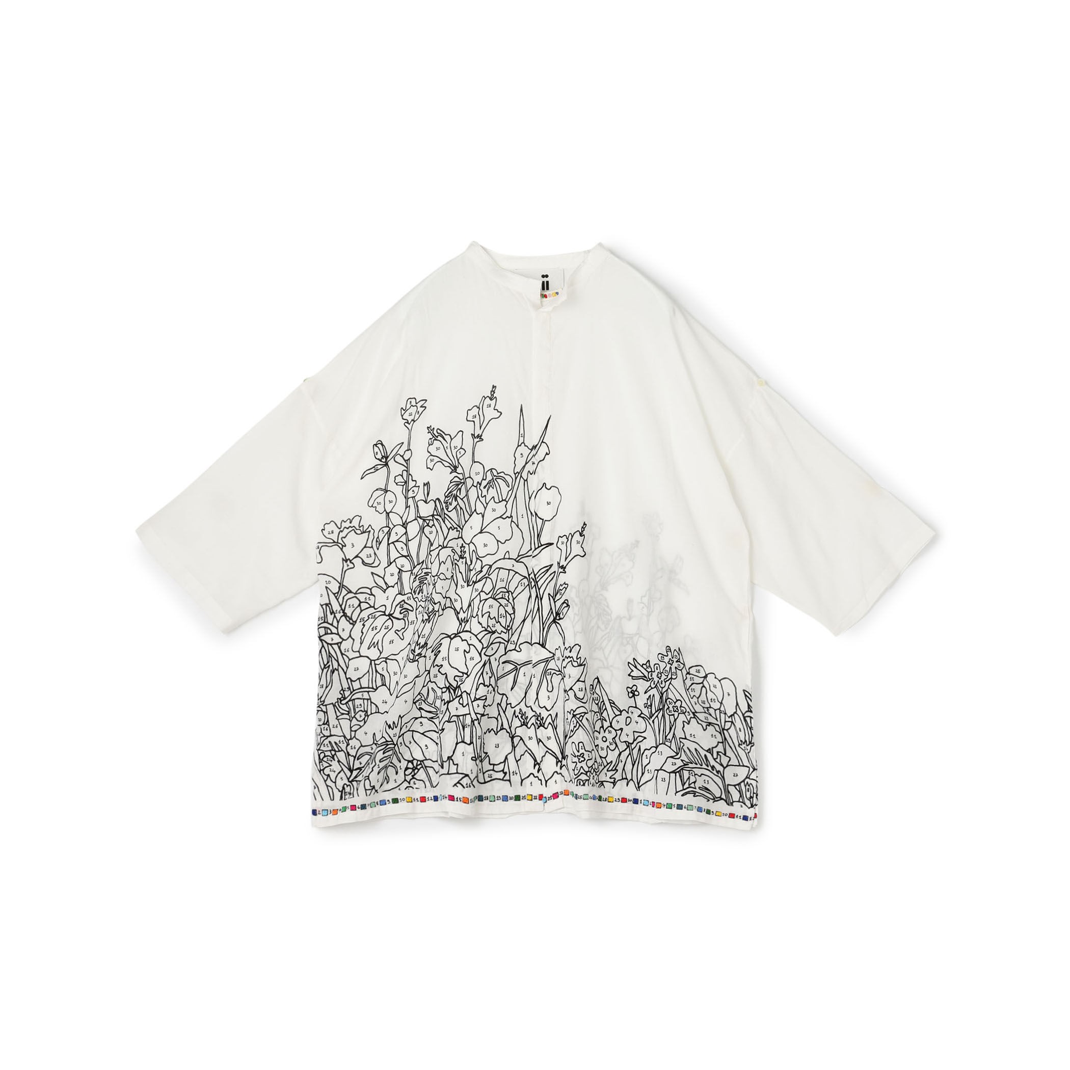 mii THE FUMI KAFTAN エンブロイダリー ショートスリーブシャツ