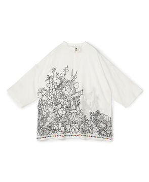 mii THE FUMI KAFTAN エンブロイダリー ショートスリーブシャツ