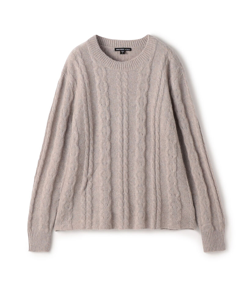 カシミヤケーブル クルーネックプルオーバー WLTC3902