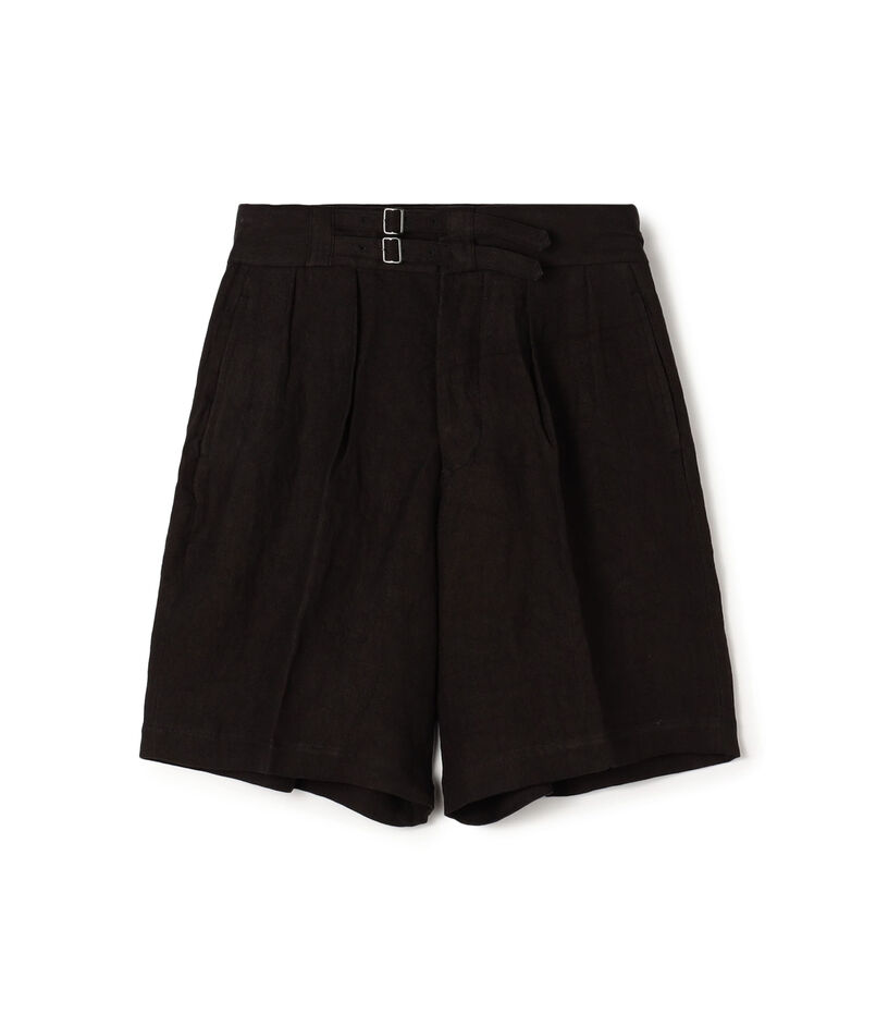 HAVERSACK ATTIRE リネンダブルバックル ショートパンツ