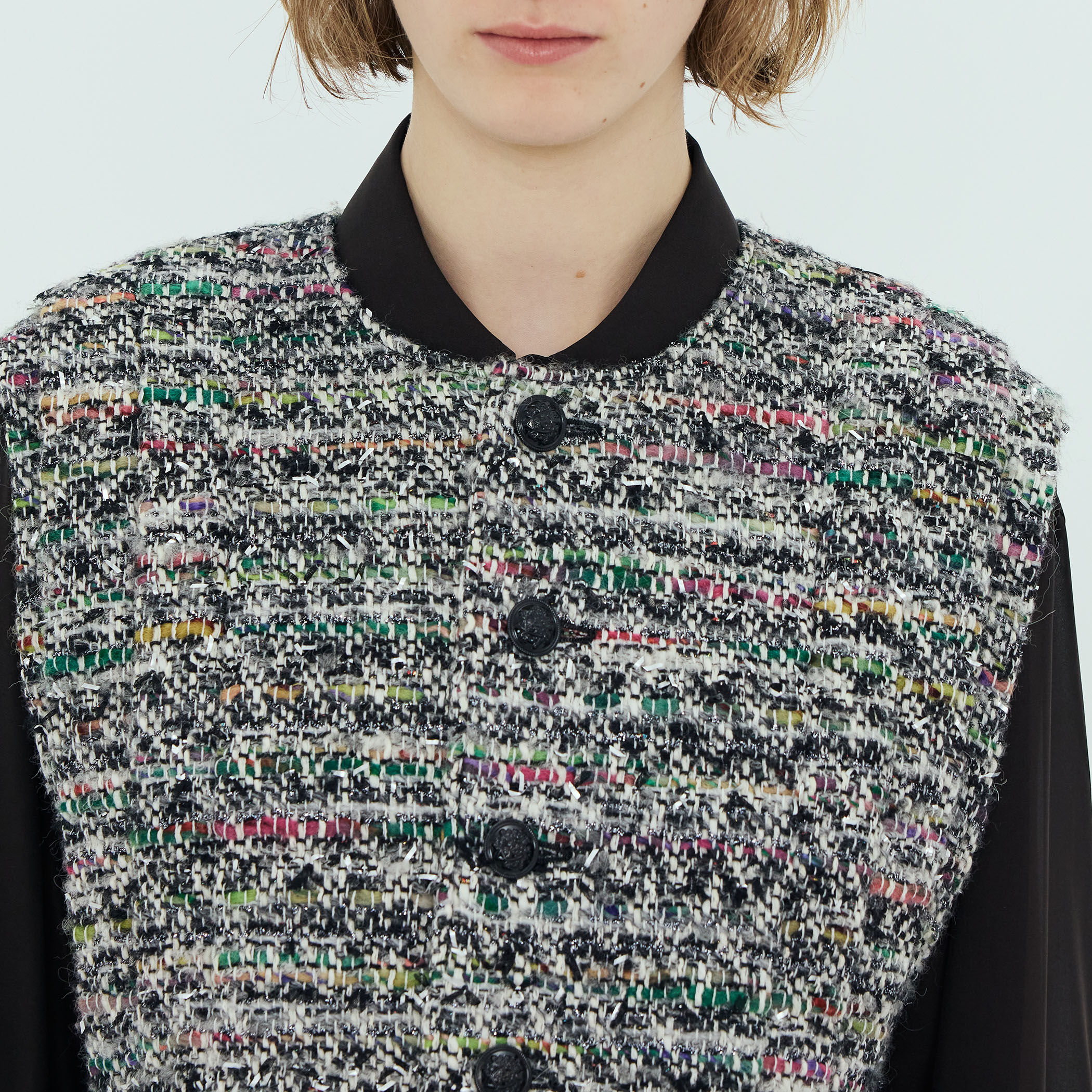 TOMORROWLAND　ジレ セール】 レノクロスジャージー Vカラーミドルジレ （ベスト