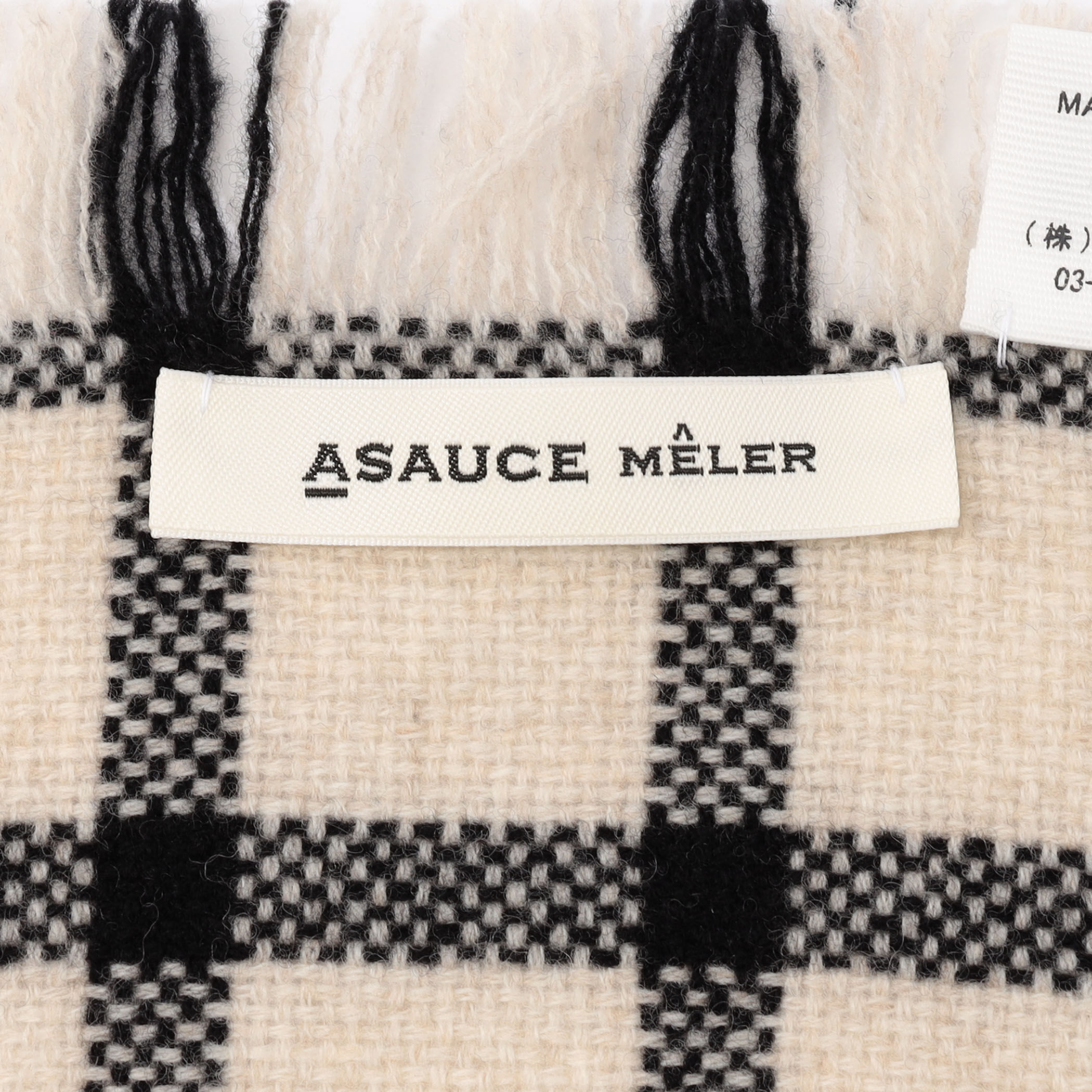 ASAUCE MELER リファインウールツイーディーチェック ストール