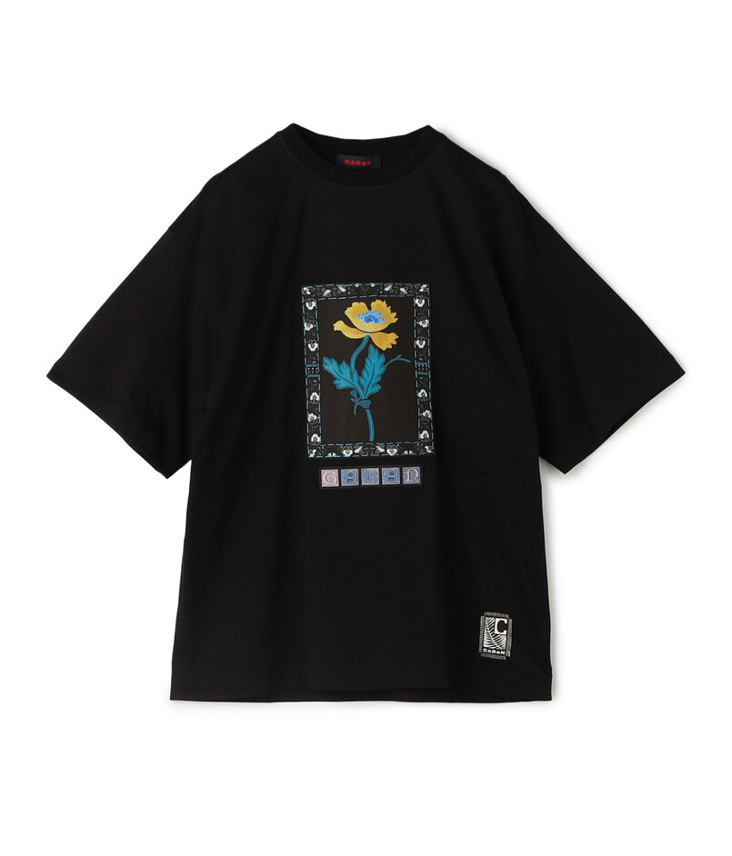 CABaN スビンコットン IBIZA アートフレームTシャツ CABaN スビンコットン IBIZA アートフレームTシャツ