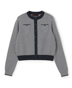 コットンカシミヤ クルーネックカーディガン