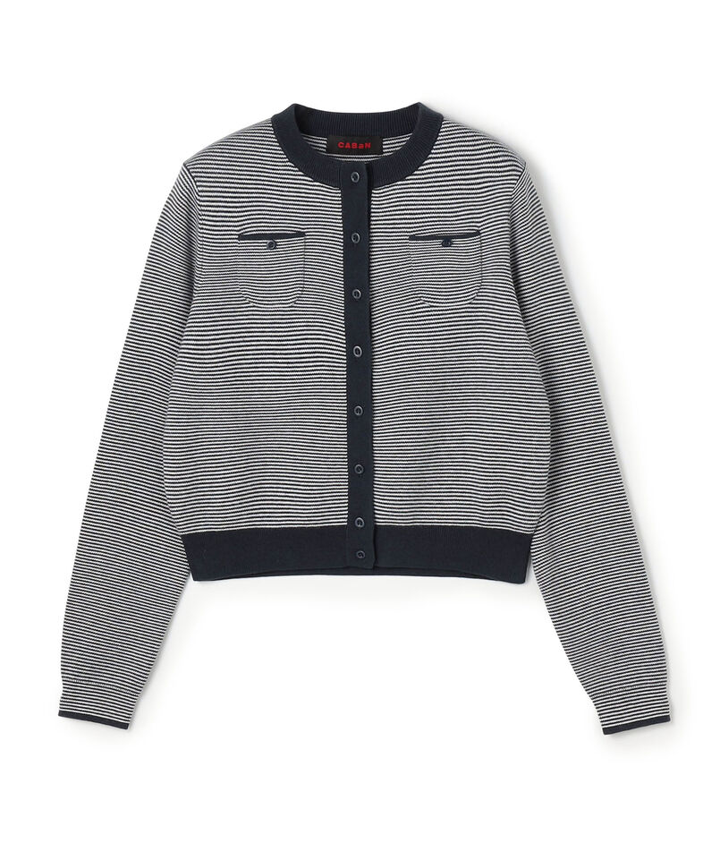 コットンカシミヤ クルーネックカーディガン