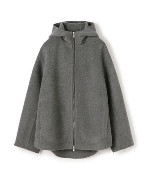 【WEB先行予約】ウールカシミヤダブルフェイス フーデッドショートコート