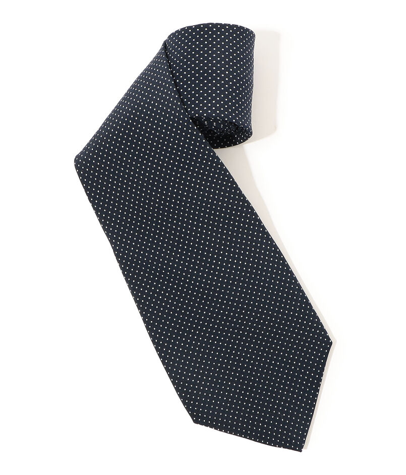 MAISON et VOYAGE シルクプリント1mmドット ワイドタイ