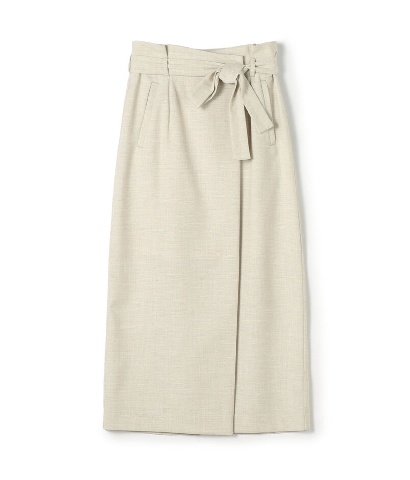 【WEB先行予約】ミックススラブストレッチ マキシラップスカート
