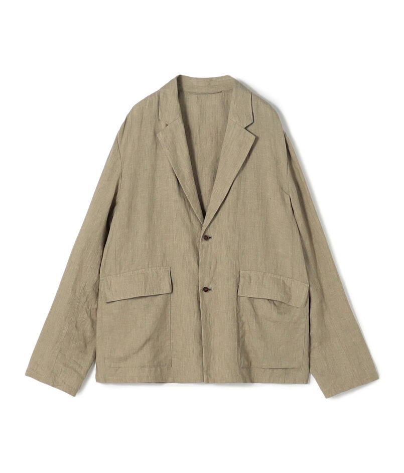 リネンポプリン ドロップショルダージャケット
