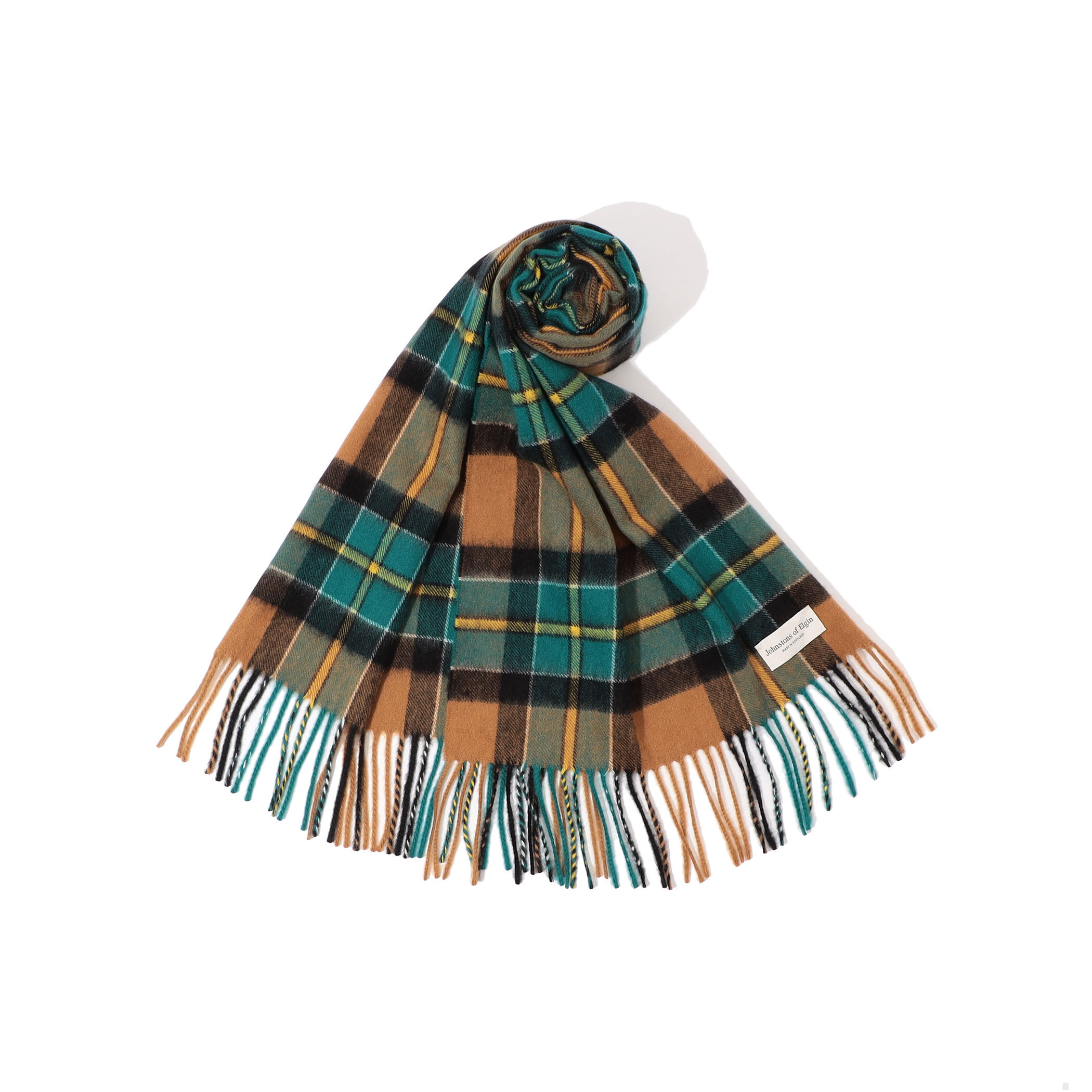 Johnstons of Elgin カシミヤマフラー チェック柄　大判 Johnstons of Elgin 最大55%☆10/24〜 日本正規品