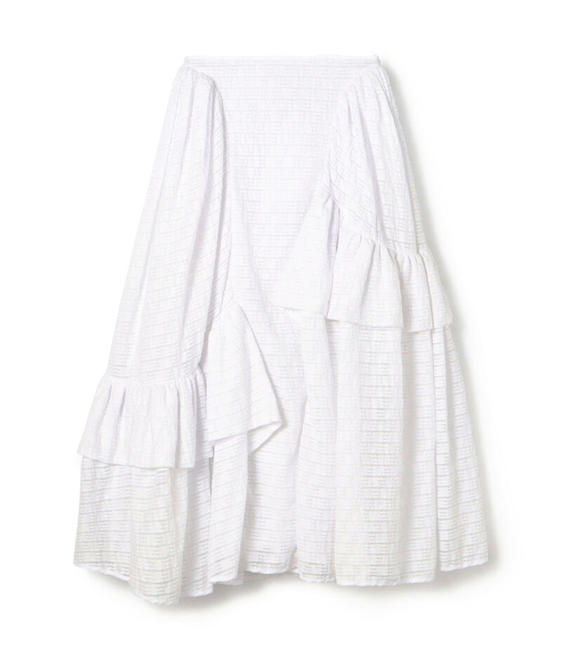 CECILIE BAHNSEN アシンメトリー ラッフルスカート